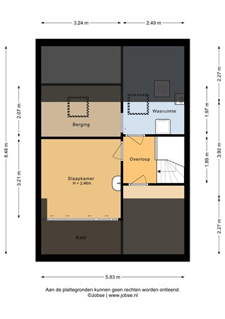 Floorplan - Dopperstraat 111, 3752 JC Bunschoten-Spakenburg